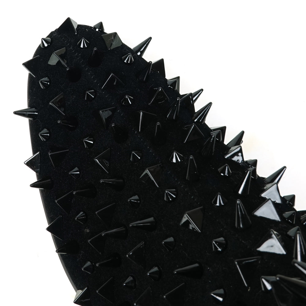 FI-7527 Black Suede Black Spikes Boot Fiesso by Aurelio Garcia