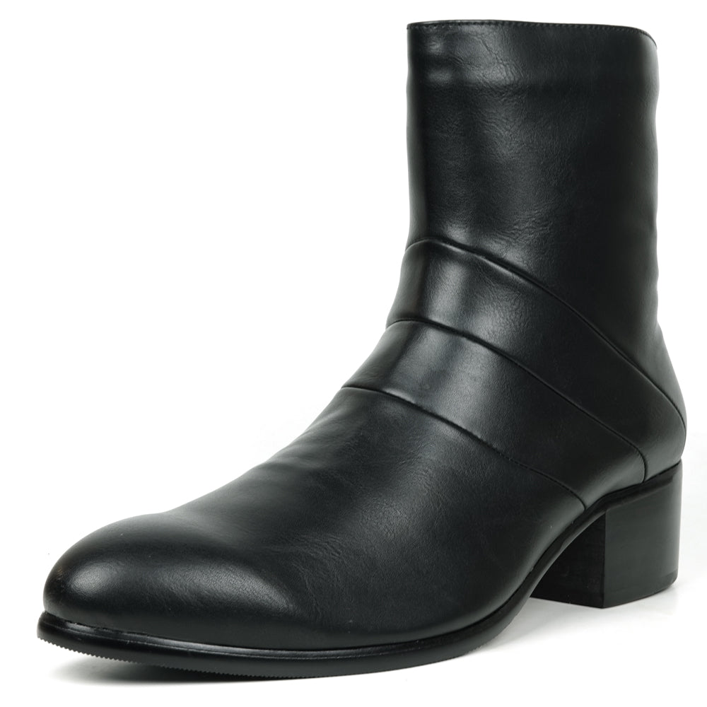 FI-7540 Black Leather Boot High Heel Fiesso by Aurelio Garcia