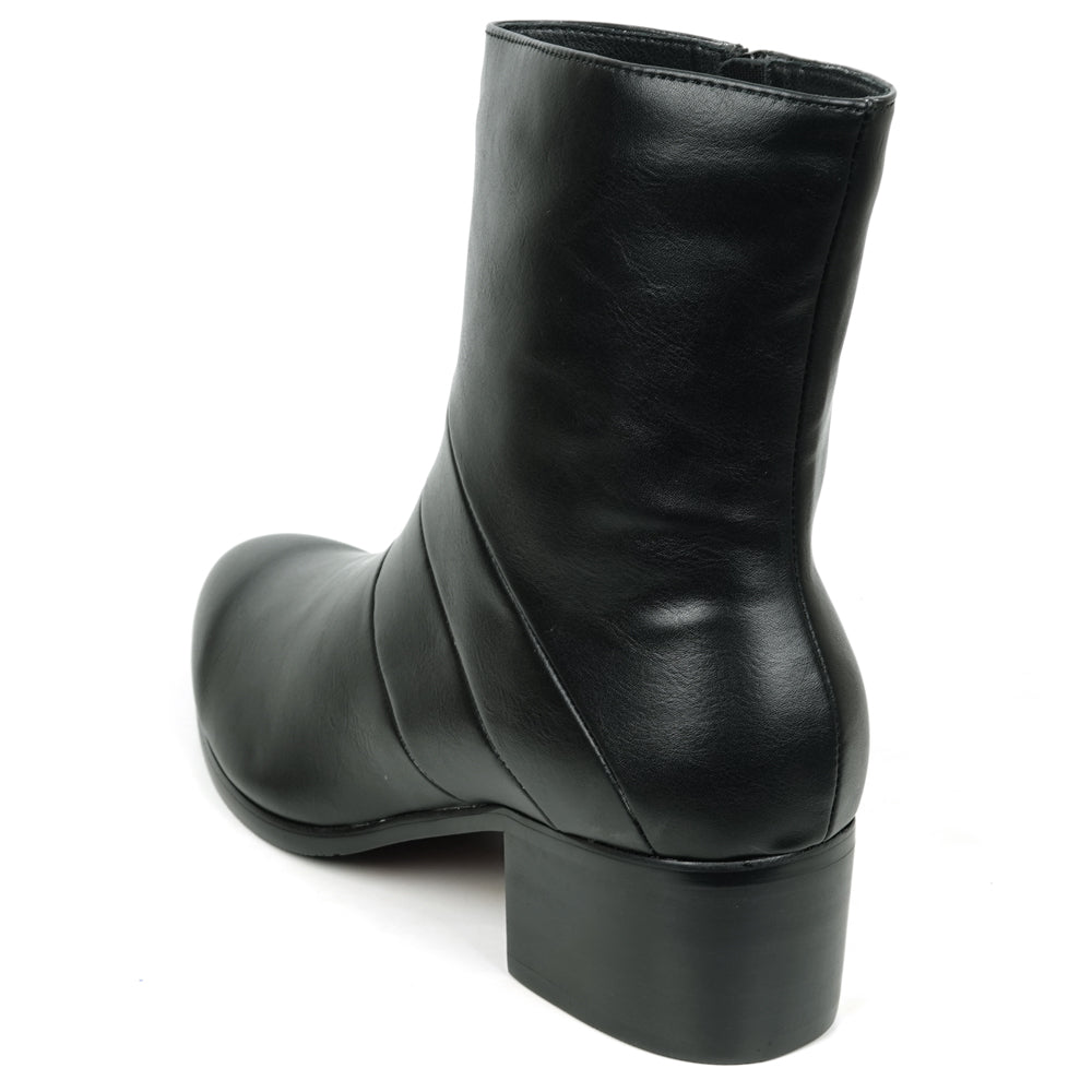 FI-7540 Black Leather Boot High Heel Fiesso by Aurelio Garcia