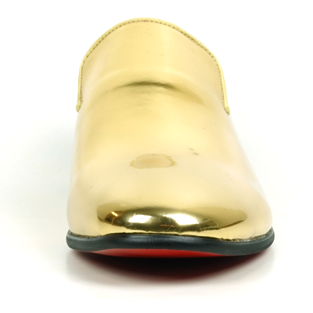 FI-7548 Gold Patent Leather Slip on Loafer Fiesso by Aurelio Garcia