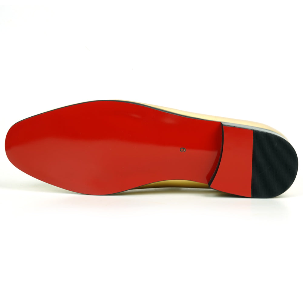 FI-7548 Gold Patent Leather Slip on Loafer Fiesso by Aurelio Garcia