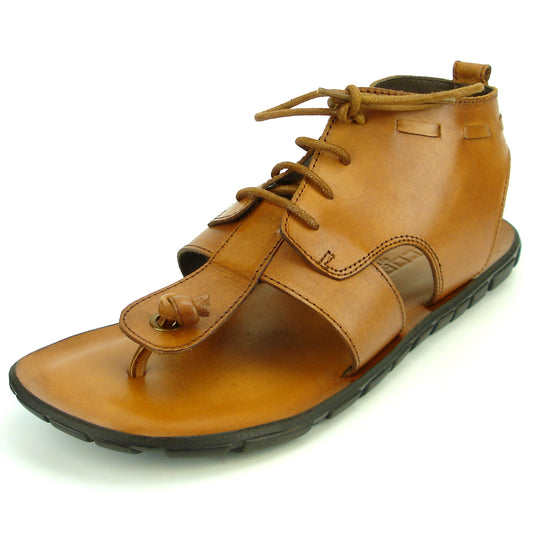 FI-4045 Tan Mens Leather Roman Style Sandal Encore by Fiesso