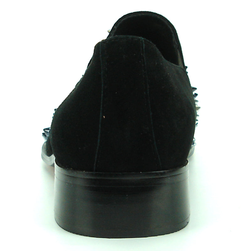 FI-7140 Black Suede with Black Embroidery Fiesso by Aurelio Garcia  Slip on