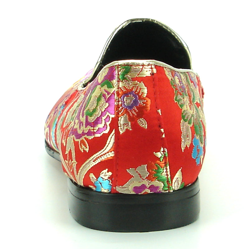 FI-7151 Red Floral Designs Loafer Fiesso by Aurelio Garcia