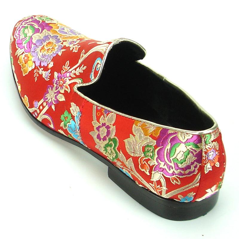 FI-7151 Red Floral Designs Loafer Fiesso by Aurelio Garcia