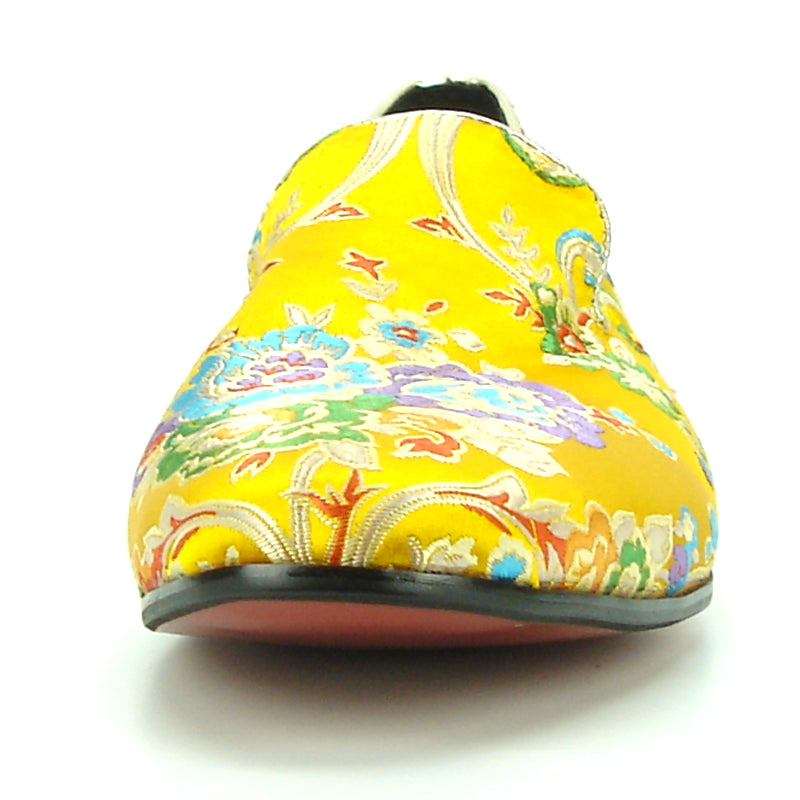 FI-7151 Yellow Floral Designs Loafer Fiesso by Aurelio Garcia