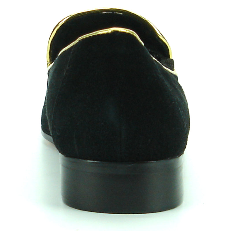 FI-7157 Black Suede with Gold Metal Tassel Fiesso by Aurelio Garcia