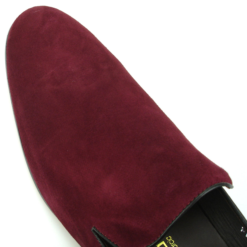 FI-7216 Burgundy Suede Fiesso by Aurelio Garcia Slip on Loafer