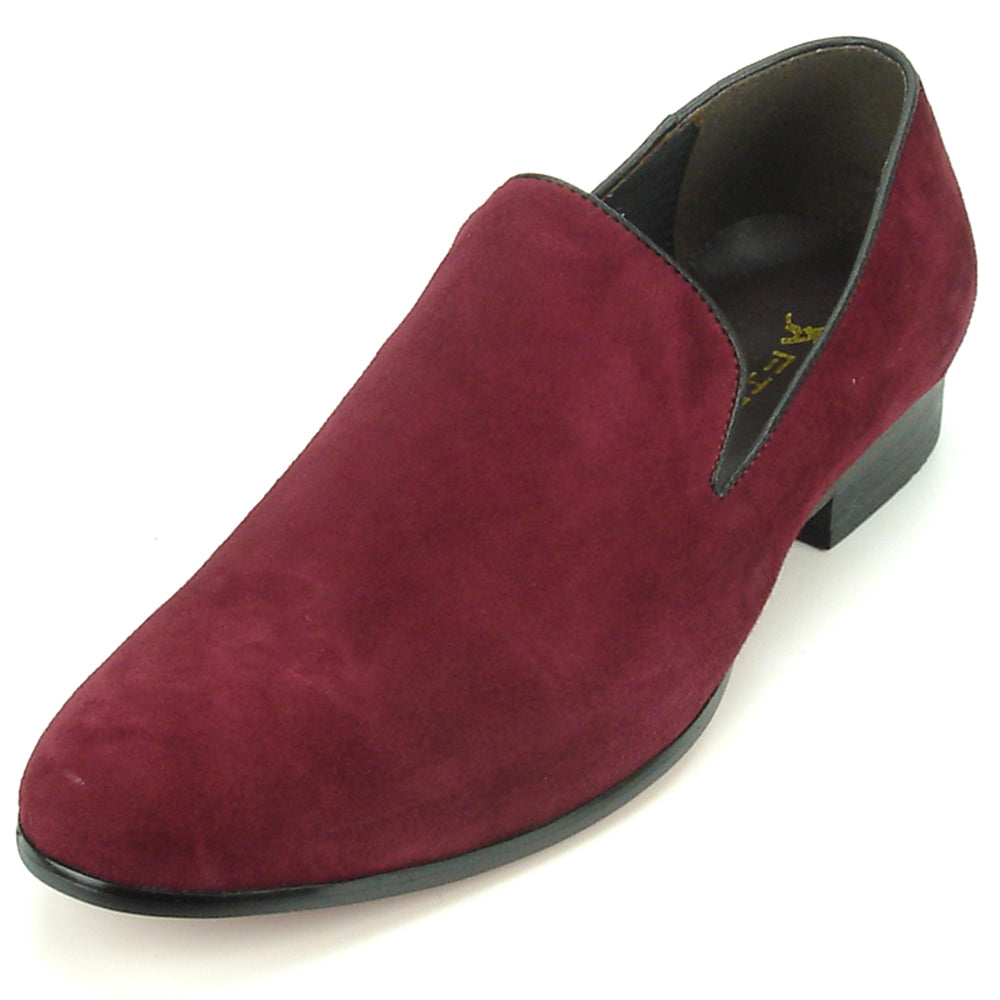 FI-7216 Burgundy Suede Fiesso by Aurelio Garcia Slip on Loafer