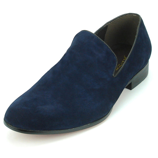 FI-7216 Navy Suede Fiesso by Aurelio Garcia Slip on Loafer