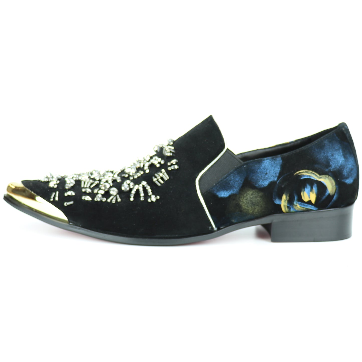 FI-7235 Black Slip on With Gold Metal Tip Fiesso by Aurelio Garcia