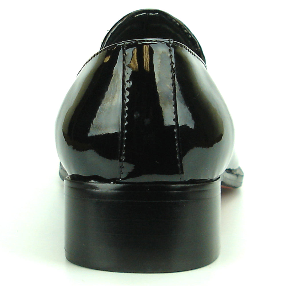 FI-7237 Black Leather Multi color Slip on Fiesso by Aurelio Garcia