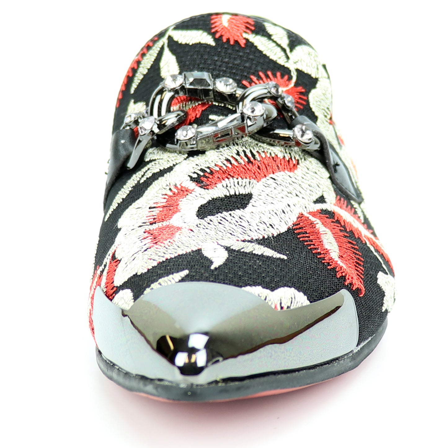 FI-7253 Black Multicolor Embroidered Slip on Metal Tip Fiesso by Aurelio Garcia