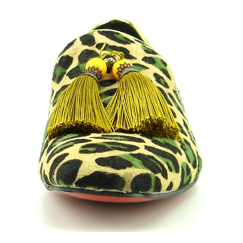 FI-7254 Leopard pony hair with Yellow Tassel Fiesso by Aurelio Garcia