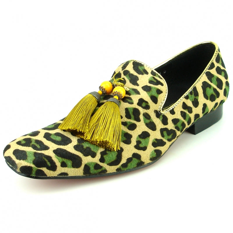 FI-7254 Leopard pony hair with Yellow Tassel Fiesso by Aurelio Garcia