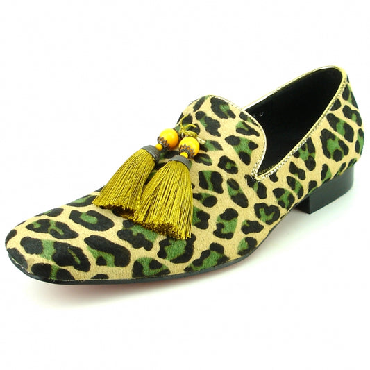 FI-7254 Leopard pony hair with Yellow Tassel Fiesso by Aurelio Garcia