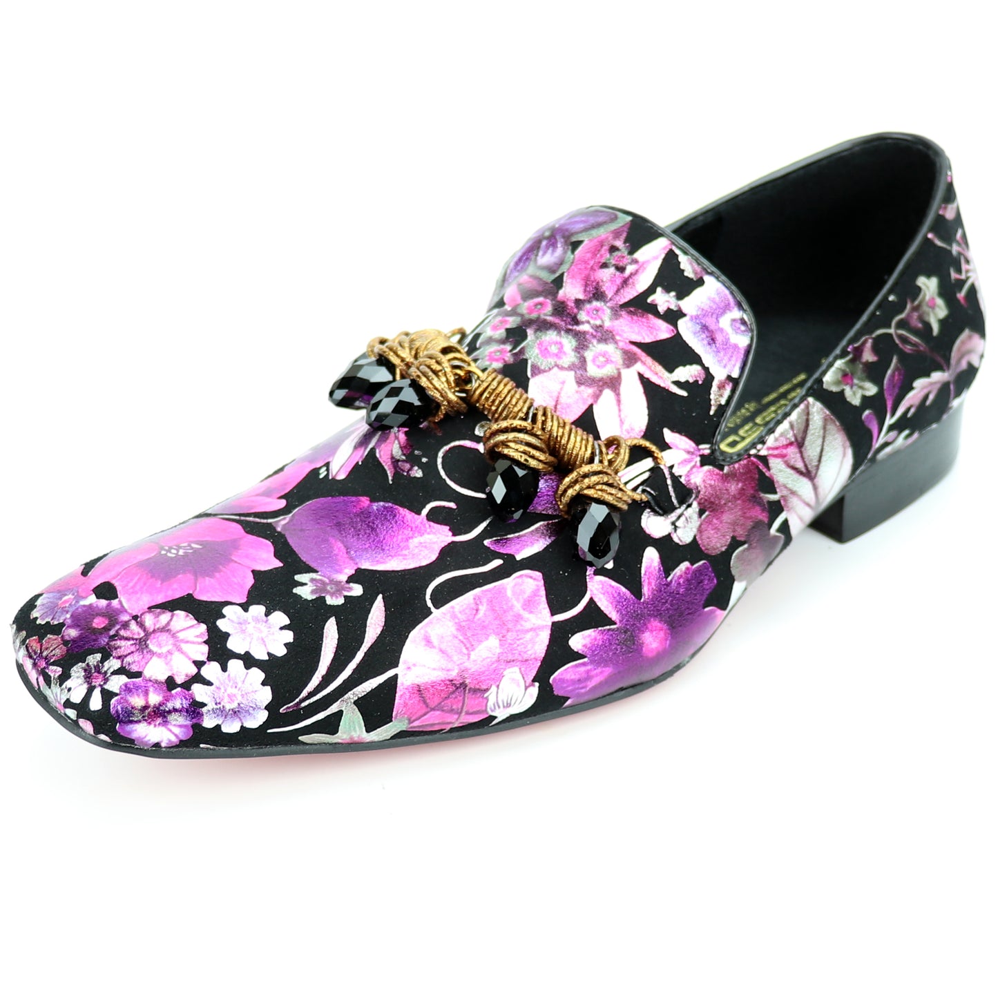 FI-7255 Black/Purple Leather Slip on Loafer Fiesso by Aurelio Garcia