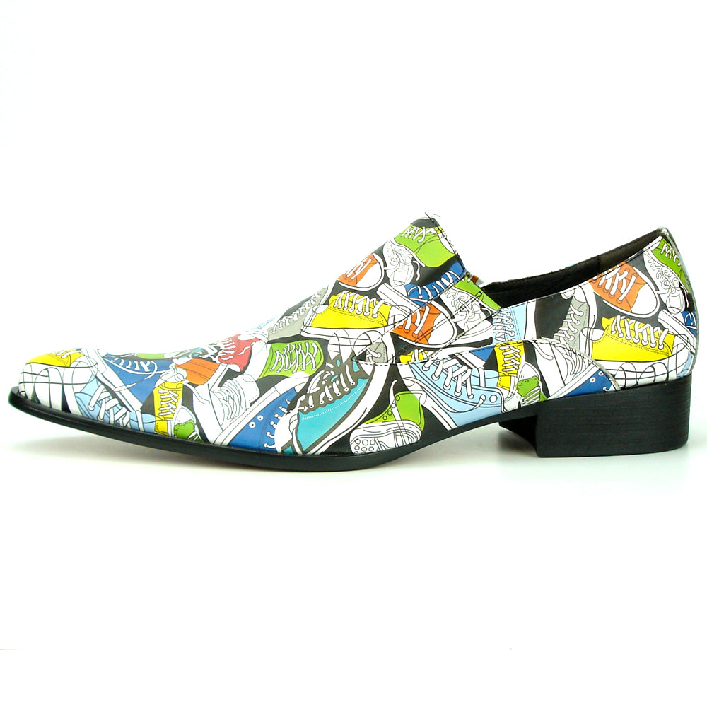 FI-7276 Multi Color Leather Pointed toe Slip on Loafer Fiesso by Aurelio Garcia