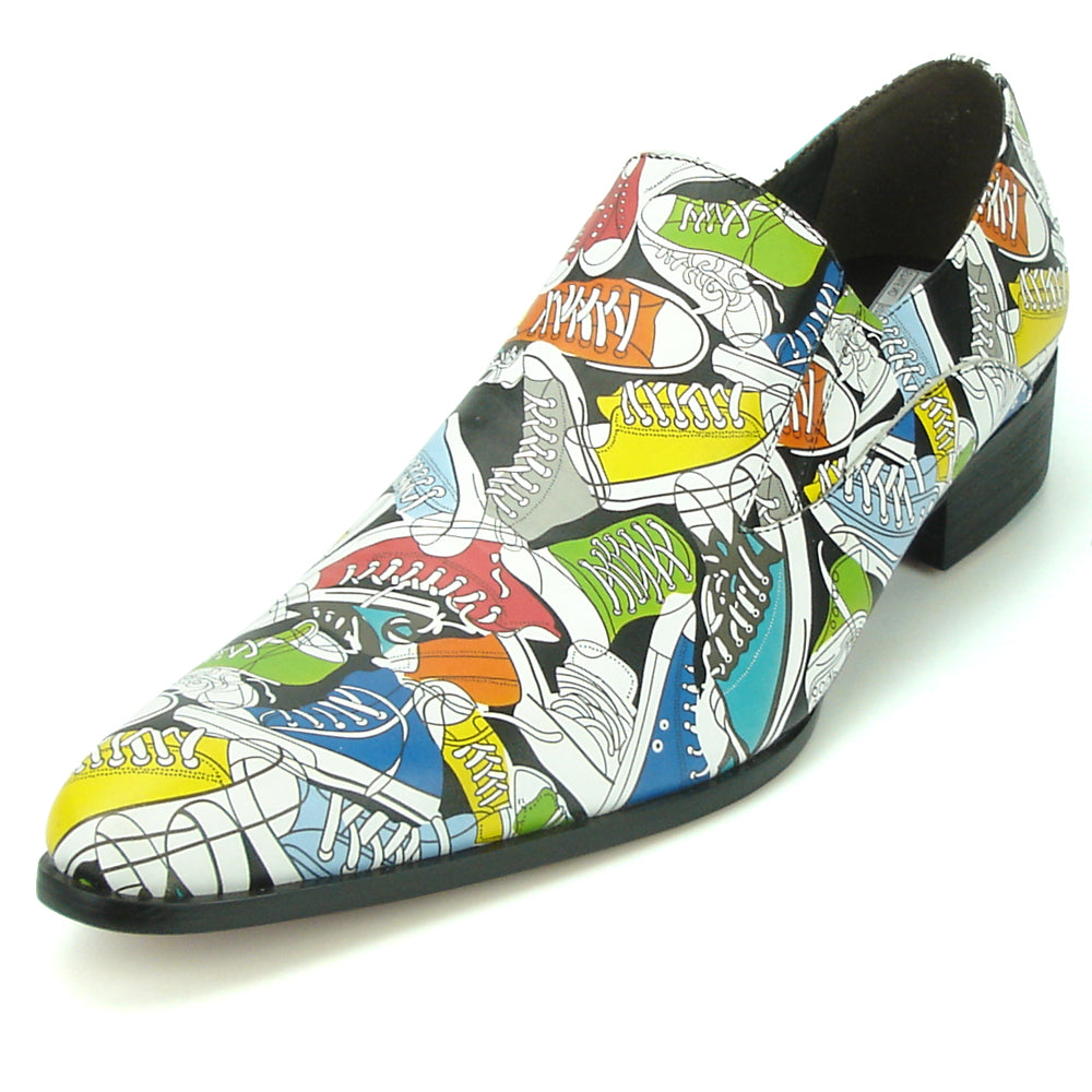 FI-7276 Multi Color Leather Pointed toe Slip on Loafer Fiesso by Aurelio Garcia