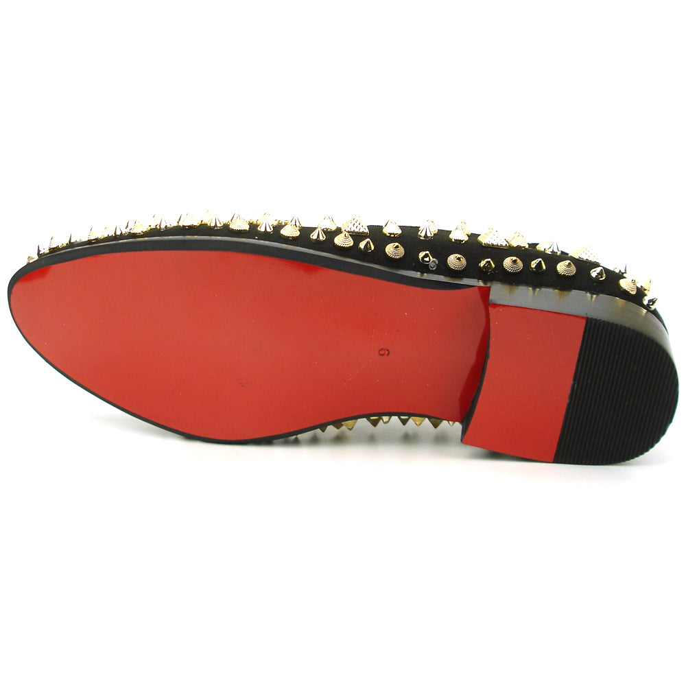 FI-7500 Suede Suede Diamonds Gold Spikes Fiesso by Aurelio Garcia