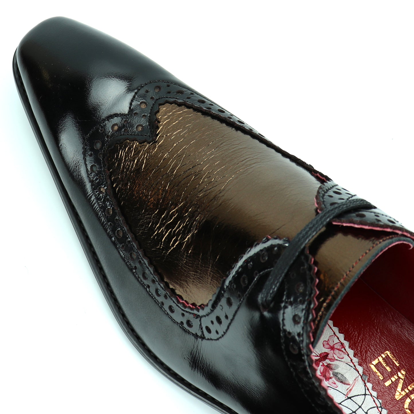 FI-8704 Black Gold Wing Tip Encore by Fiesso