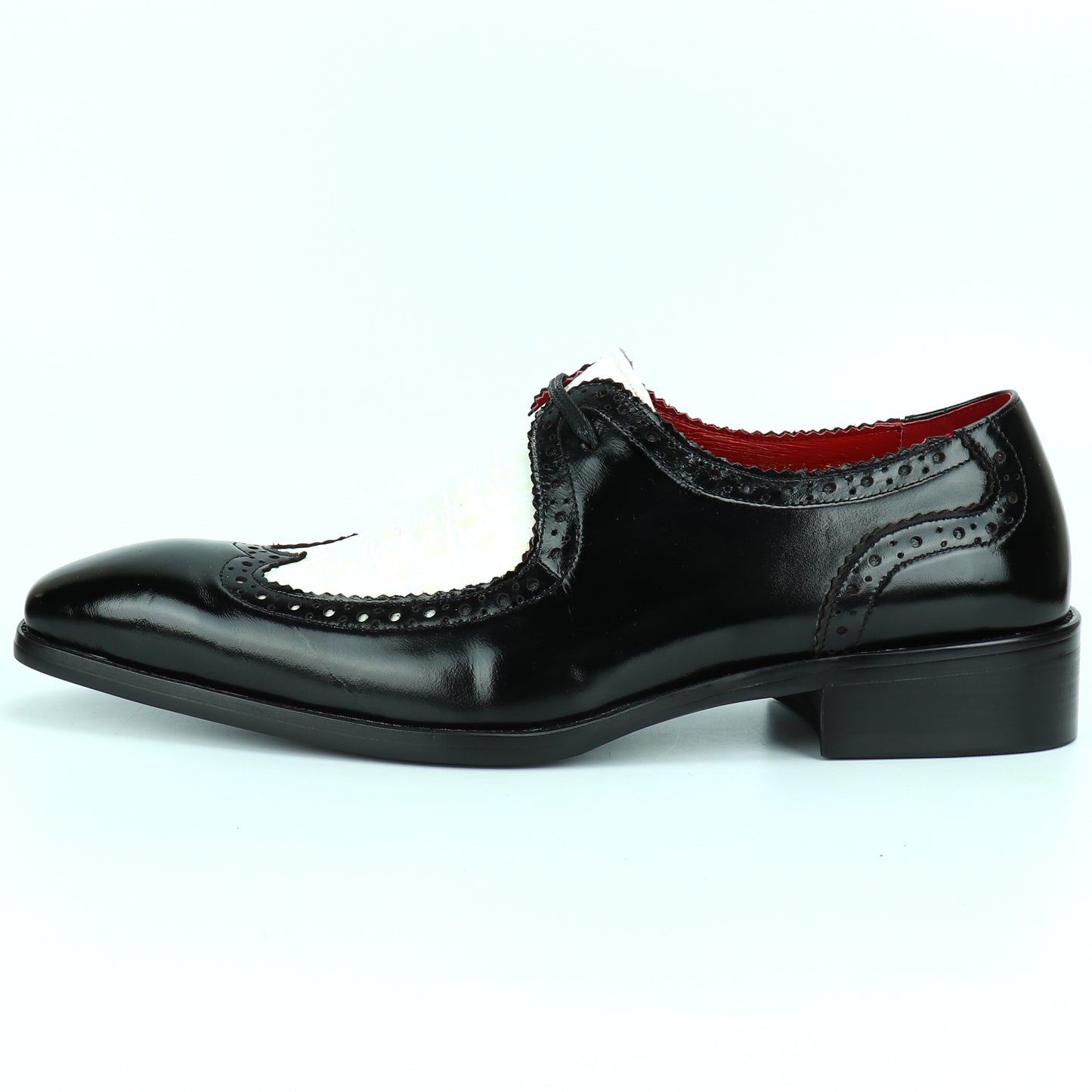 FI-8704 Black White Wing Tip Encore by Fiesso