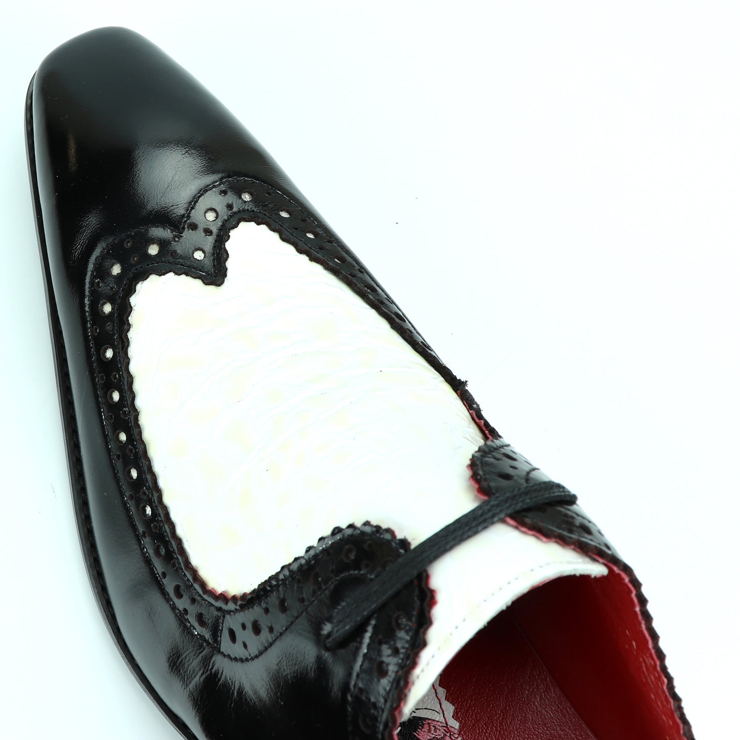 FI-8704 Black White Wing Tip Encore by Fiesso