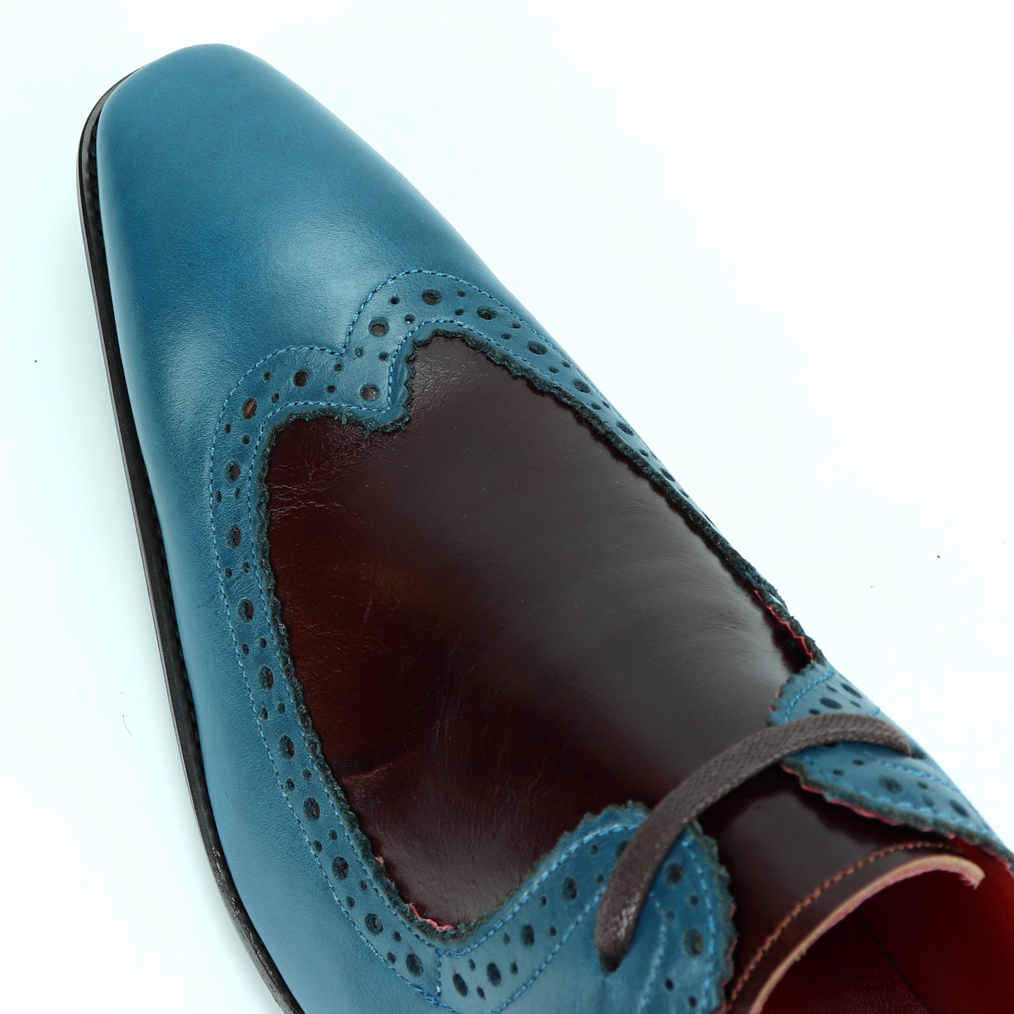 FI-8704 Blue Burgundy Wing Tip Encore by Fiesso