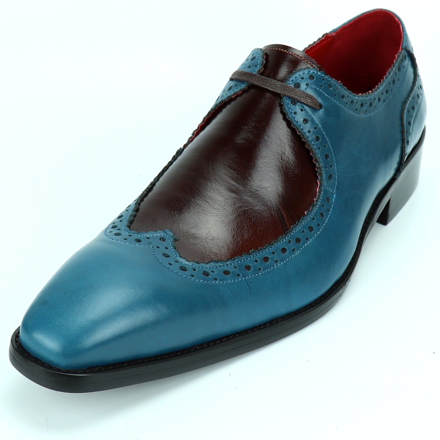 FI-8704 Blue Burgundy Wing Tip Encore by Fiesso