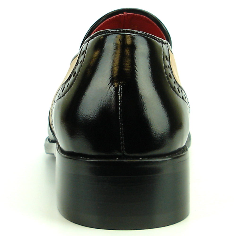 FI-8705 Black Tan Wing Tip With Tassel Encore by Fiesso