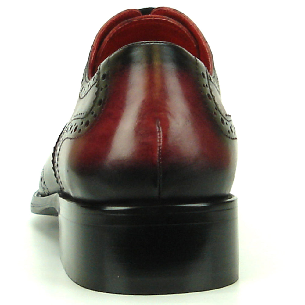 FI-8710 Genuine Burgundy Leather Wing Tip Lace up Encore by Fiesso