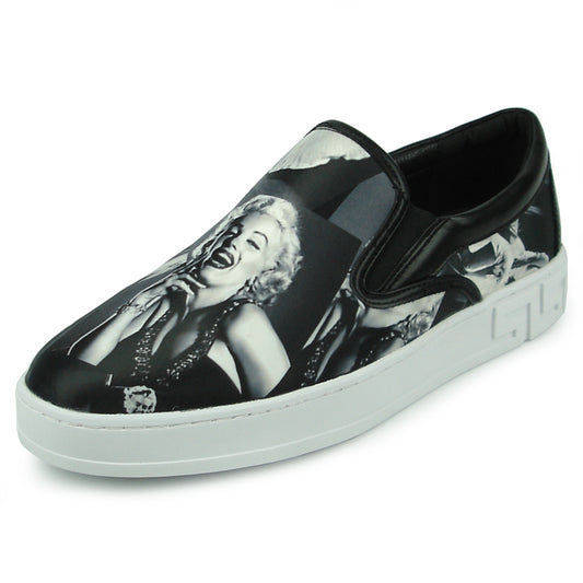 FI-2346 Marilyn Monroe Print Slip on Low Cut Sneaker Encore by Fiesso