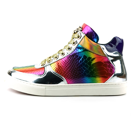 FI-2384 Multi Color Lace up High top Sneaker Encore by Fiesso