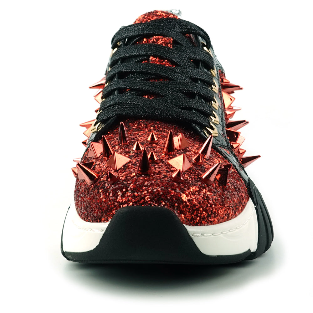 Sparkle Red & Black Sneakers