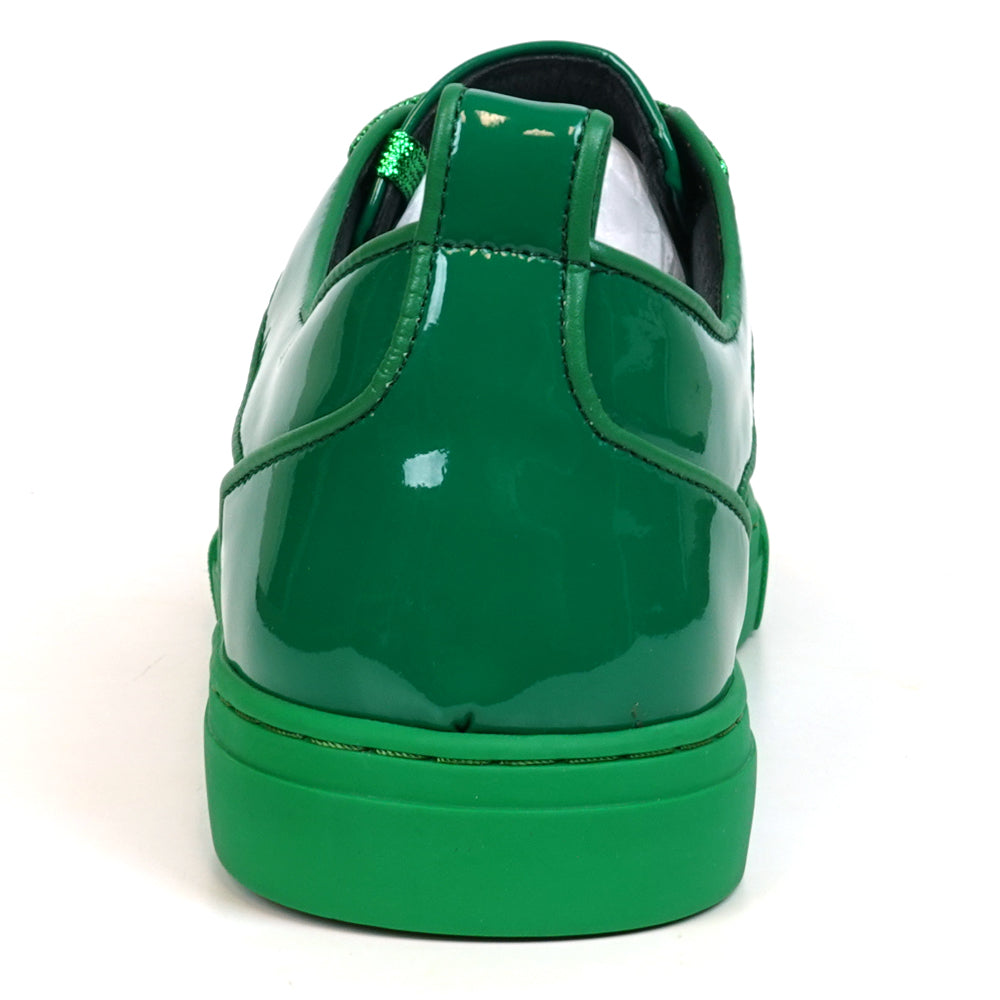 FI-2415-2 Green Patent Leather Lace up Sneaker Encore by Fiesso