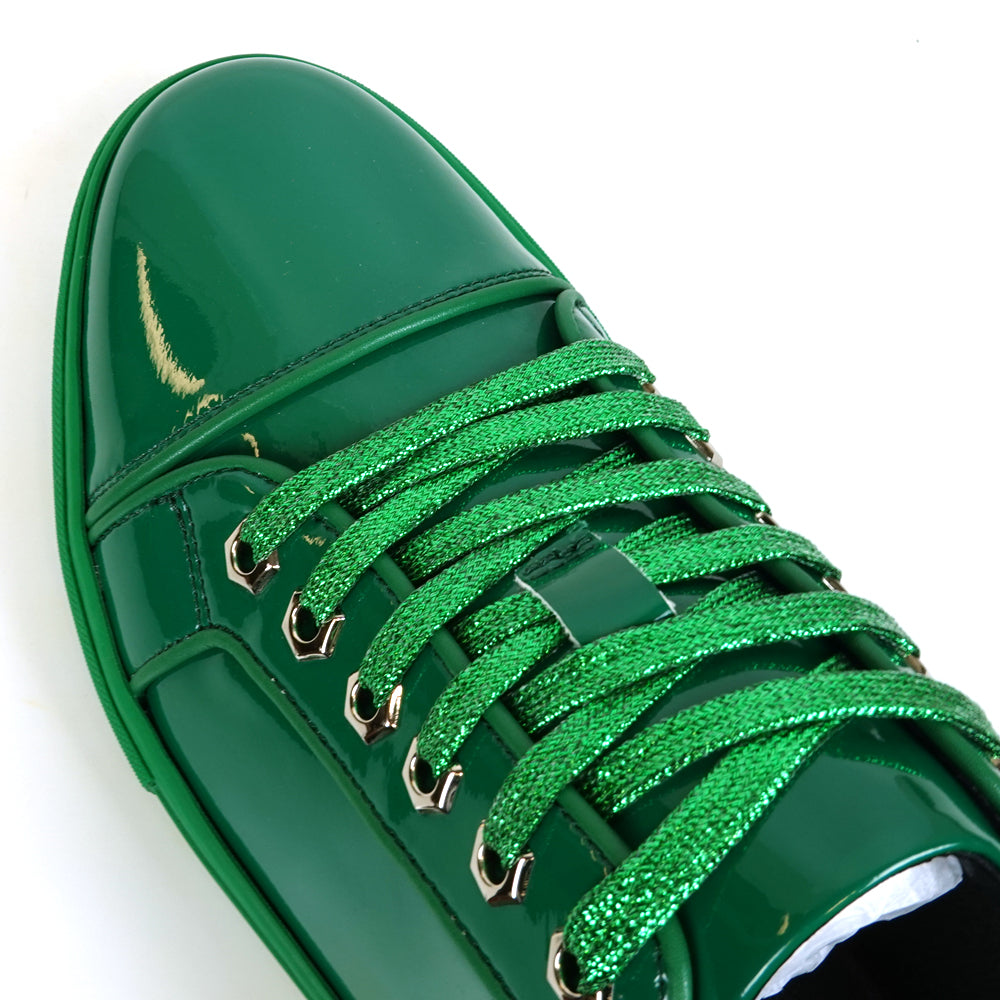 FI-2415-2 Green Patent Leather Lace up Sneaker Encore by Fiesso