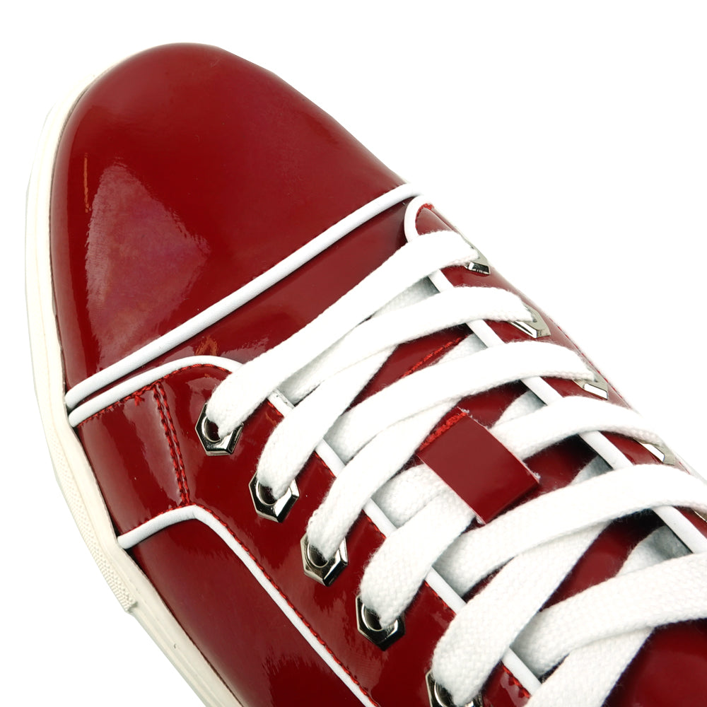 FI-2415 Red Patent Leather Lace up Sneaker Encore by Fiesso