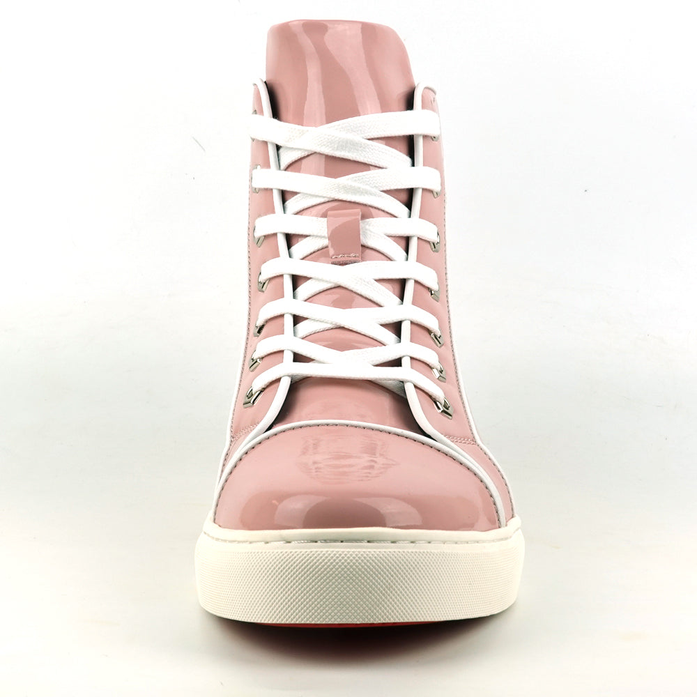 FI-2416 Pink Patent Leather Lace up High top Sneaker Encore by Fiesso
