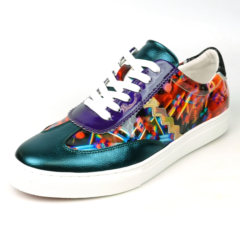 FI-2431 Multicolor Leather Lace up Low Cut Sneaker Encore by Fiesso