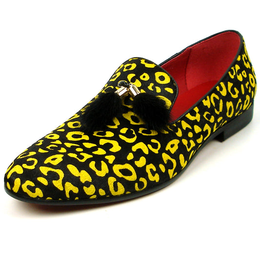 FI-7402 Black Yellow Pony Hair with Tassel Loafer Fiesso by Aurelio Garcia