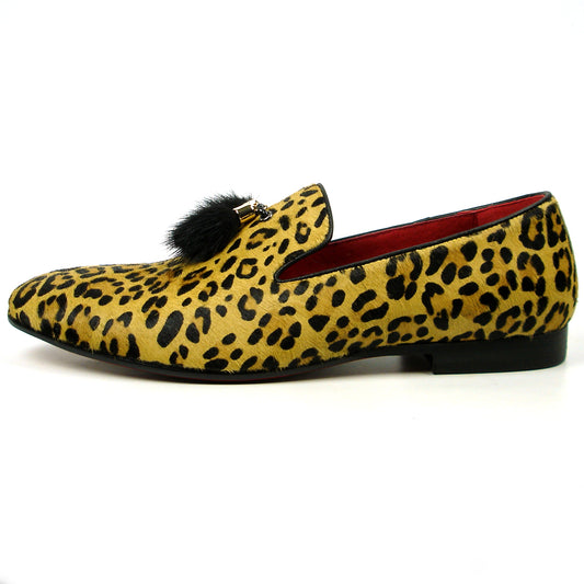 FI-7402 Leopard Pony Hair with Tassel Loafer Fiesso by Aurelio Garcia