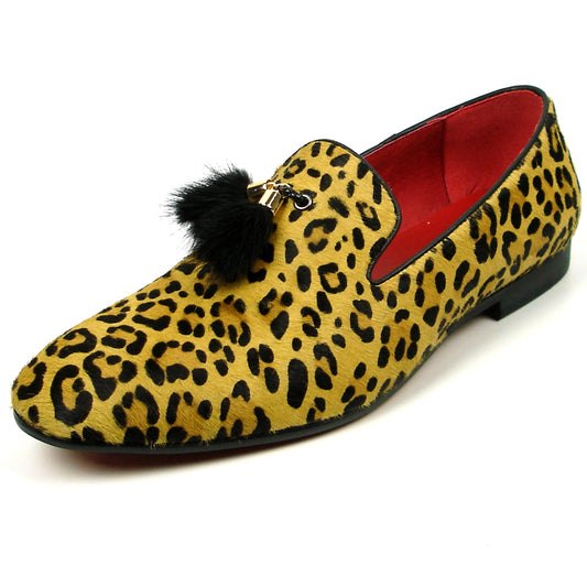 FI-7402 Leopard Pony Hair with Tassel Loafer Fiesso by Aurelio Garcia