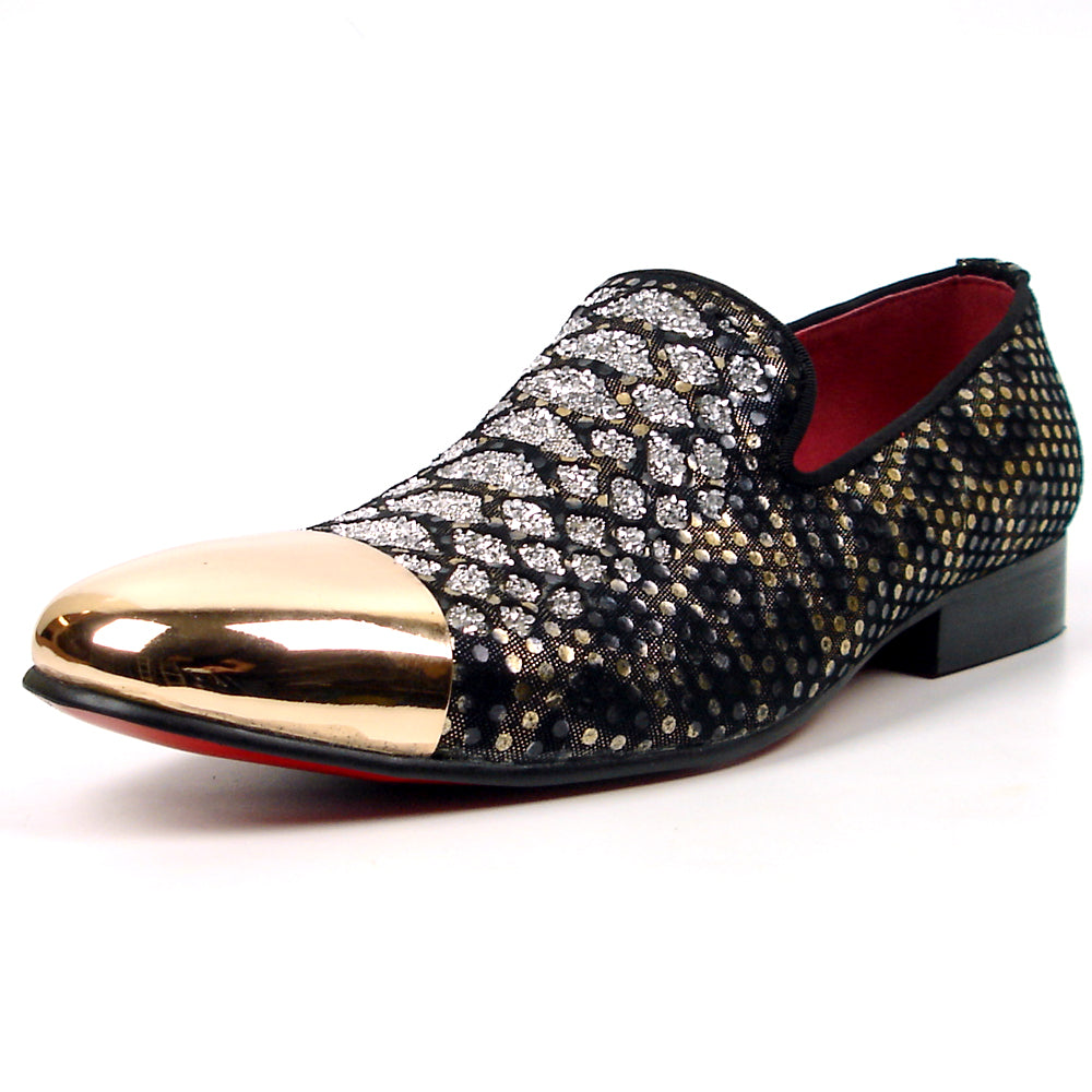 FI-7447 Multi color Mens Leather Slip On Gold Metal Tip Fiesso by Aurelio Garcia