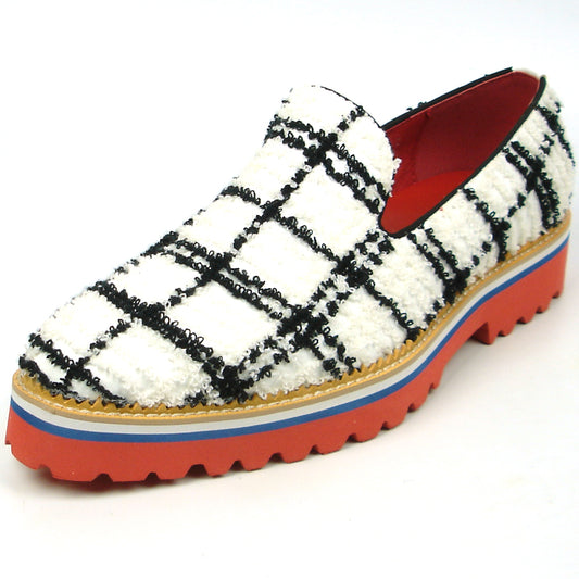 FI-7452 White Black Slip on Fiesso by Aurelio Garcia