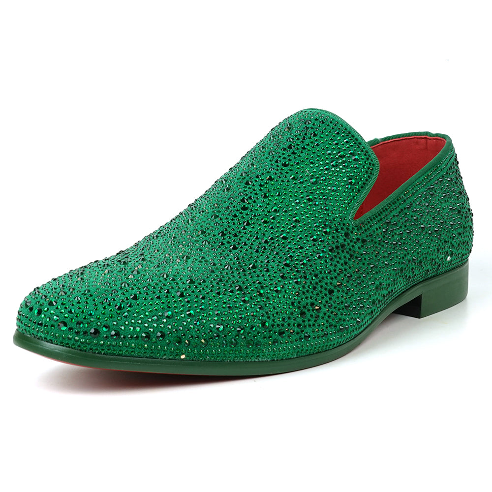 LOUISE ET CIE Classic Lo-Comino Acapulco Green Suede Flat Shoes